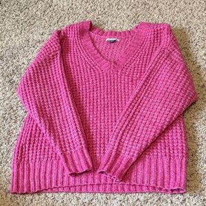 Pink V-Neck Women's Sweater from american eagle